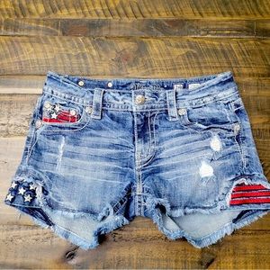 MISS ME USA Flag Shorts | 29